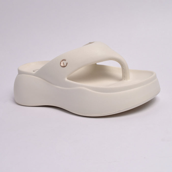 Marshmallow White Thong Slides