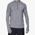 Nike Mens 1/4 Zip Tech Long Sleeve Top Dk Grey Mel Nike