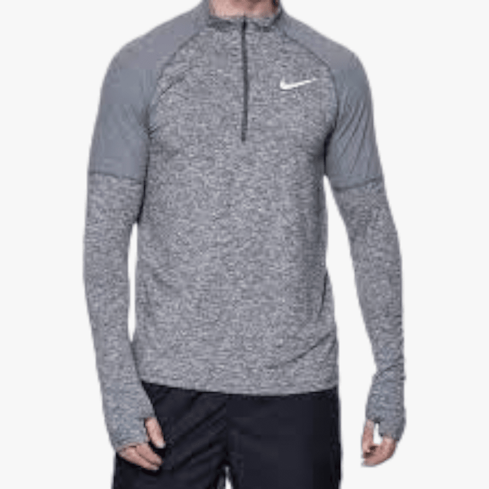 Nike Mens 1/4 Zip Tech Long Sleeve Top Dk Grey Mel Nike