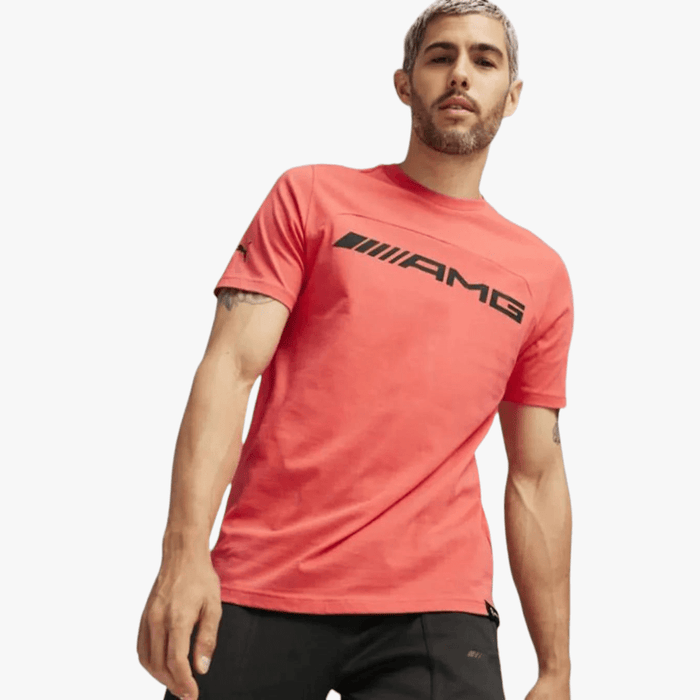 Puma Mens Amg Logo Tee Active Red Puma