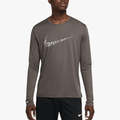 Nike Mens Dri Fit Uv Run Long Sleeve Top Taupe Nike