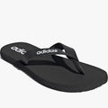 Adidas Men's Eezay flip flop in black, featuring the white Adidas logo on the strap, ideal for casual wear.
