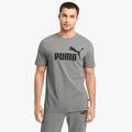 Puma Mens Ess Logo Short Sleeve Tee Medium Grey Heather | Puma