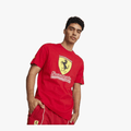 Puma Mens Ferrari Race Big Shield Short Sleeve Tee Rosso Red | Puma
