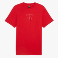 Puma Mens Ferrari Race Tonal Short Sleeve Tee Big Shield Red | Puma