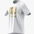 adidas Mens M Bos Bx Fl Short Sleeve Tee White Gold adidas