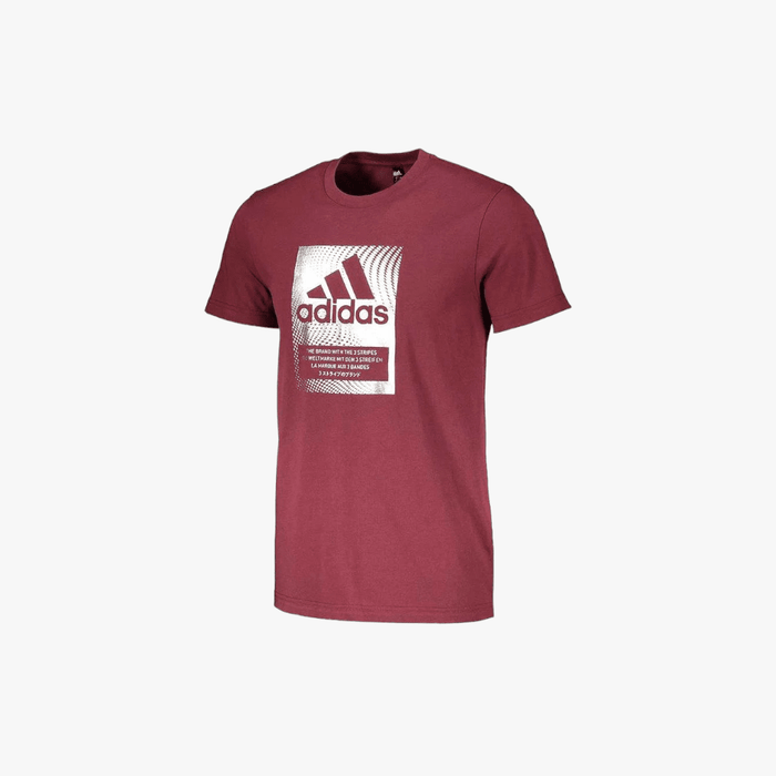 adidas Mens Performance Bos Box Short Sleeve Tee Crimson Silver Foil adidas