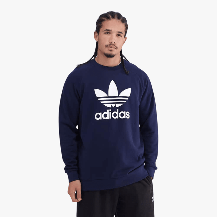 Adidas Mens Trefoil Crew Sweater Indigo | Adidas