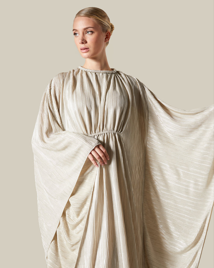 Metallic Plisse Dress