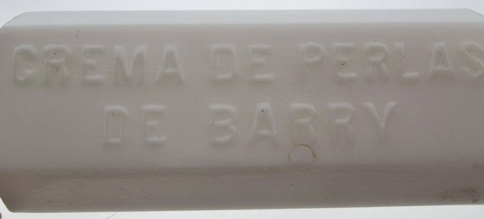 Milk Glass Barry's Pearl Cream Bottle