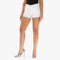 Miss Black Brandy 1 Denim Shorts White