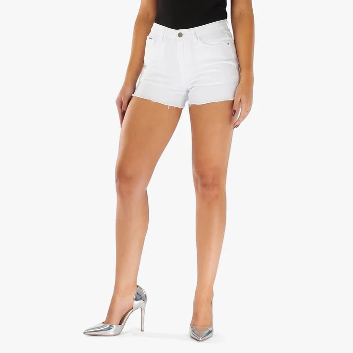 Miss Black Brandy 1 Denim Shorts White