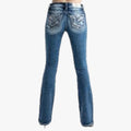 Miss Me Divine Feathers Mid Rise Skinny Jean Mid Blue Miss Me