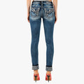 Miss Me Patriot Piercing Skinny Jean Med Wash Miss Me