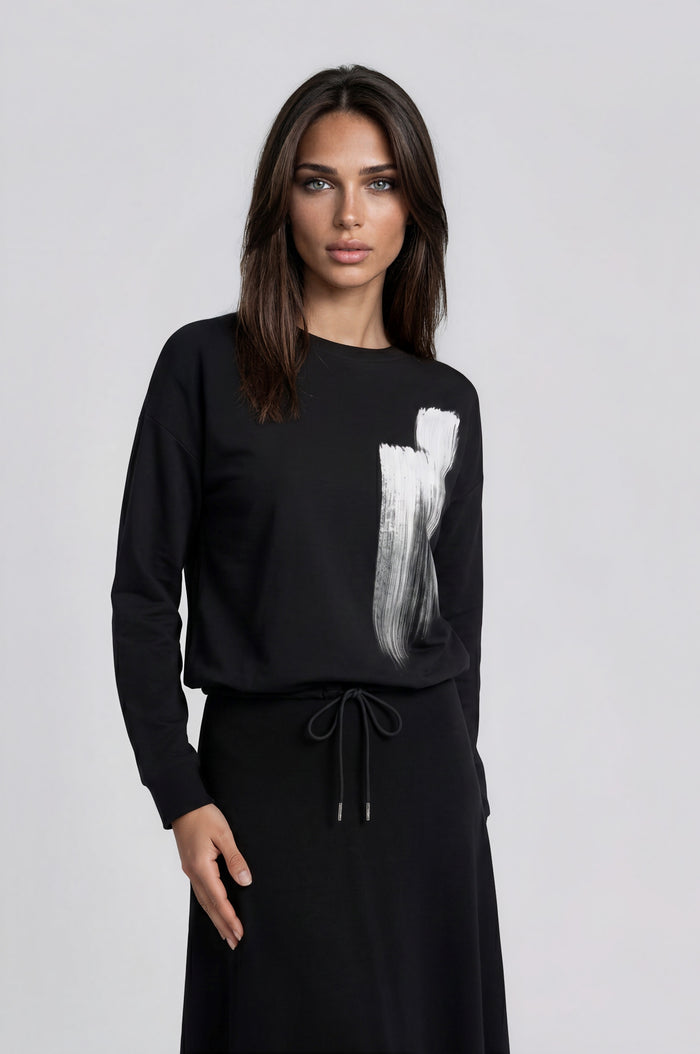Black Modern Muse Lounge Top