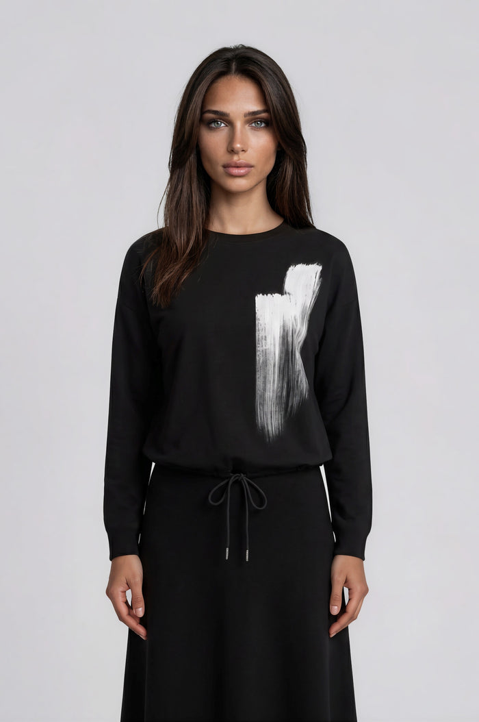 Black Modern Muse Lounge Top