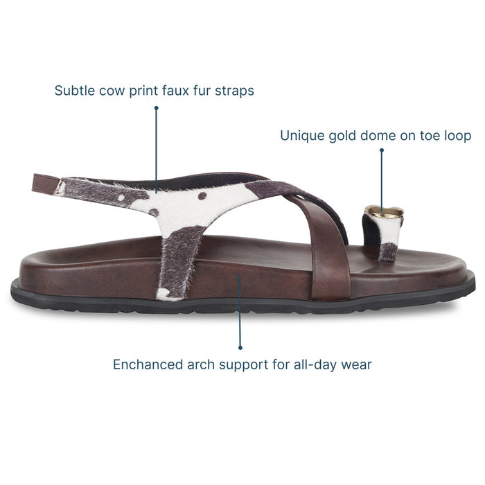 Moo Spot Burgundy Slides