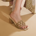 Mosaic Gold Heels