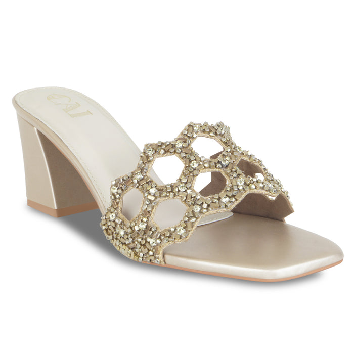 Mosaic Gold Heels