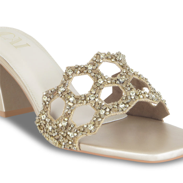 Mosaic Gold Heels