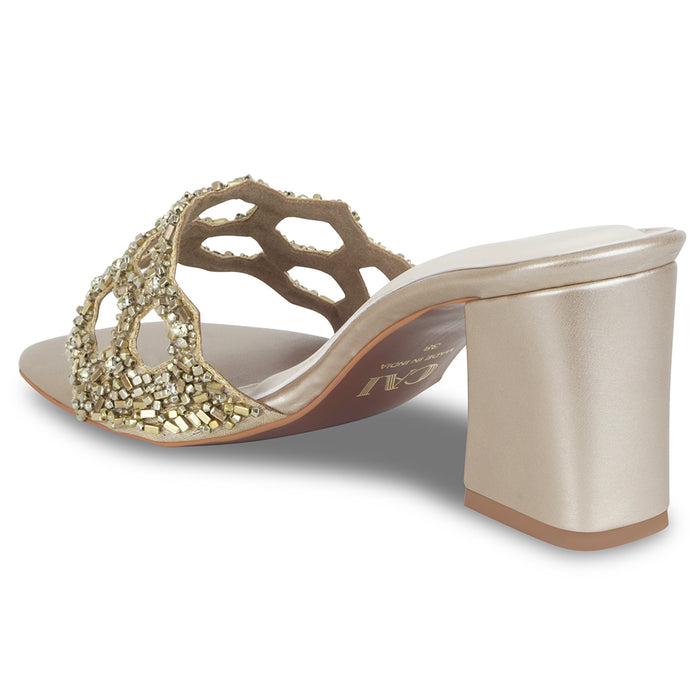 Mosaic Gold Heels