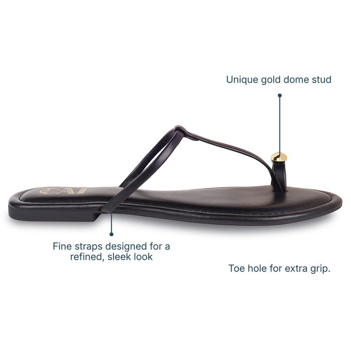 Noor Black Flats