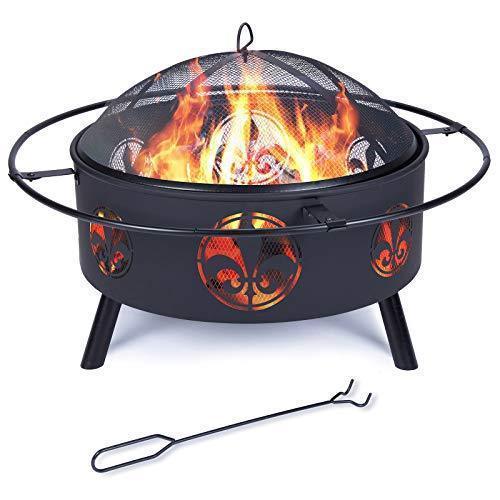 Outdoor Fire Pits Wood Burning Firepits for Outside,32 Inch
