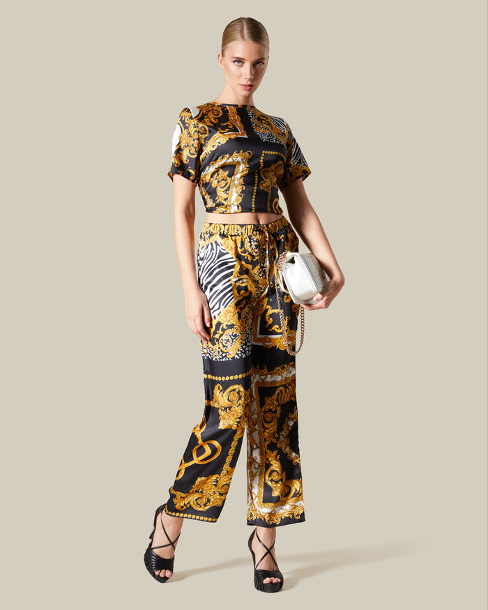 Patchwork Sheeny Trousers