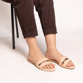 Peach and gold basic Flats