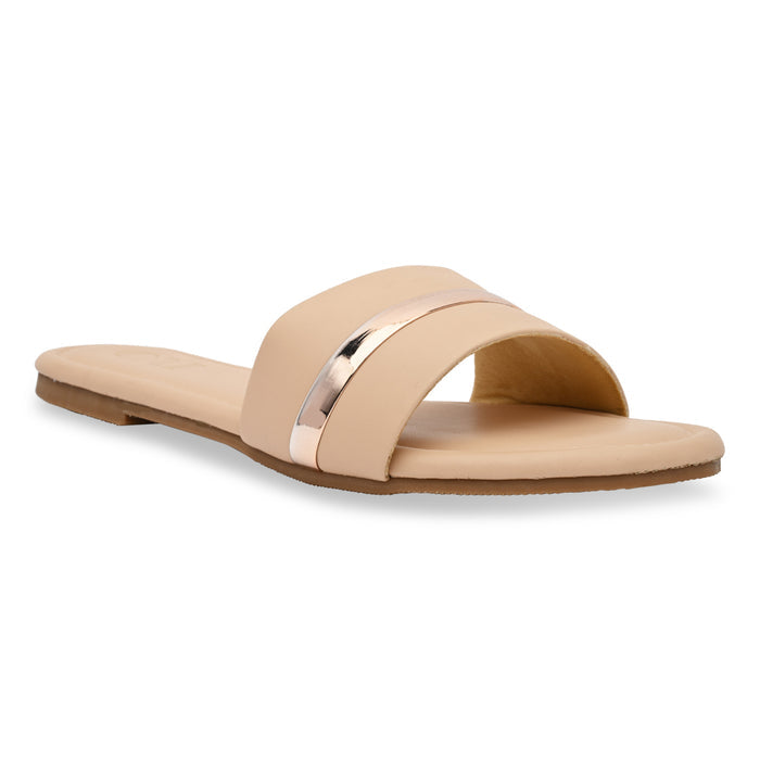 Peach and gold basic Flats