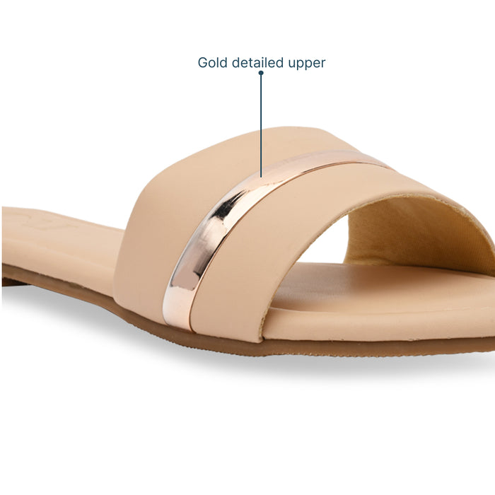 Peach and gold basic Flats