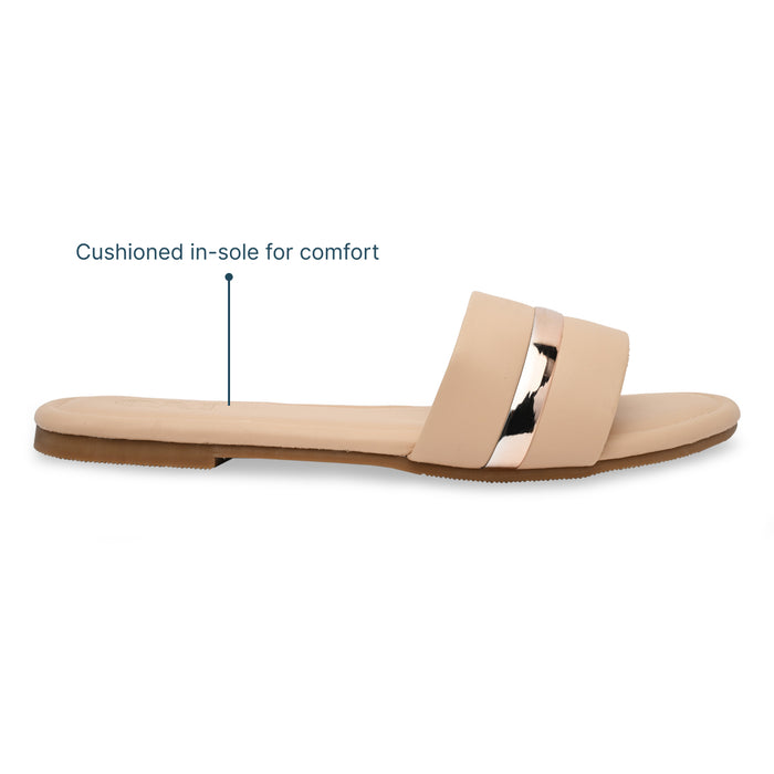 Peach and gold basic Flats