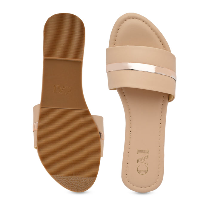 Peach and gold basic Flats