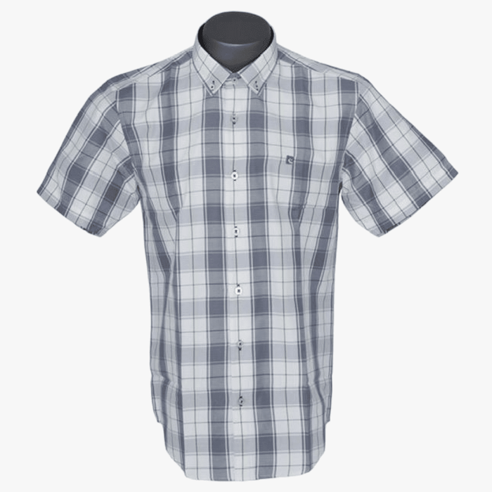 Pierre Cardin Mens Short Sleeve Shirt Grey | Pierre Cardin