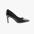 Pierre Cardin Womens Lea 1 Patent Heel Black Pierre Cardin