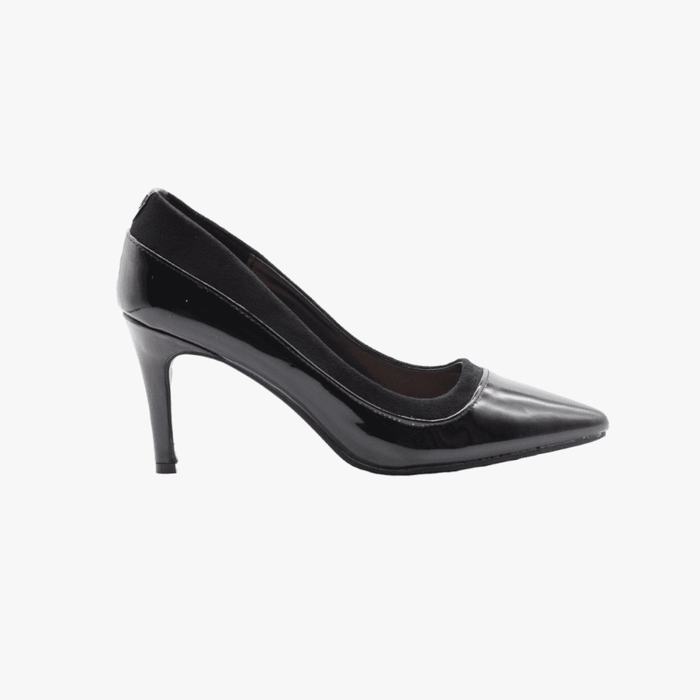 Pierre Cardin Womens Lea 1 Patent Heel Black Pierre Cardin