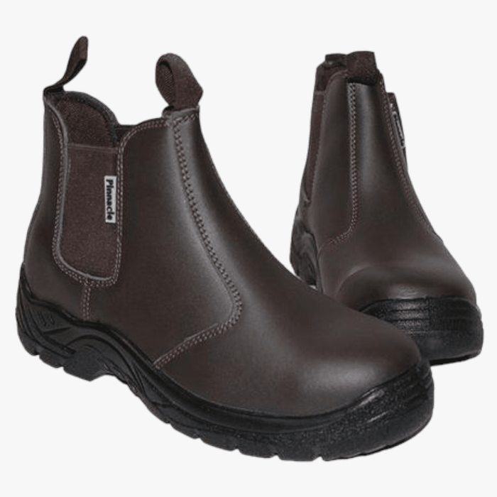 Pinnacle Austra Chelsea Steel Toe Boot Brown Pinnacle