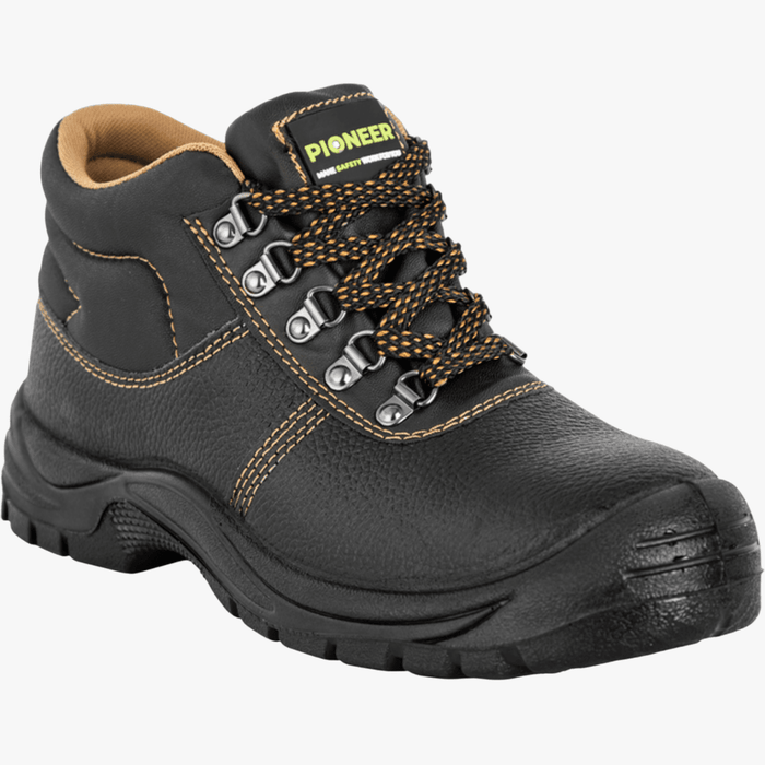 Pioneer Safety Steel Toe Steel Mid Sole Safety Boot Black | Pioneer