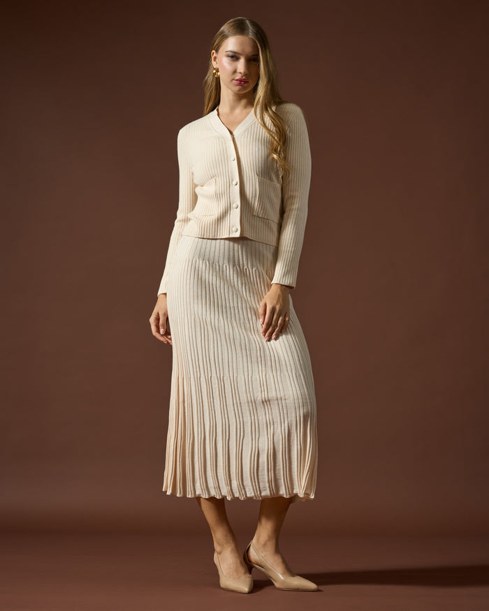 Pleated Midi Skirt