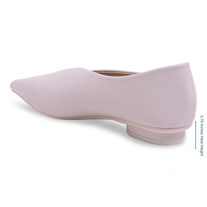 Pointed Toe Wavy Cream Ballet