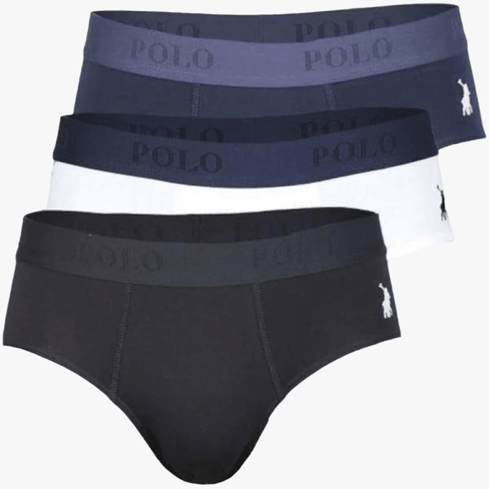 Polo Mens 3 Pack Basic Knit Brief Pack Multi | Polo