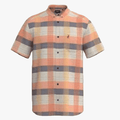 Polo Mens Bold Check Short Sleeve Shirt Orange | Polo