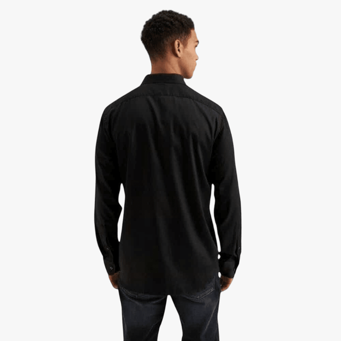Polo Mens Custom Fit Greig Long Sleeve Shirt Black | Polo