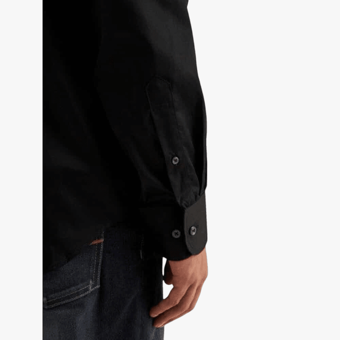 Polo Mens Custom Fit Greig Long Sleeve Shirt Black | Polo