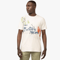 Polo Mens Distorted Printed Short Sleeve Tee Off White | Polo