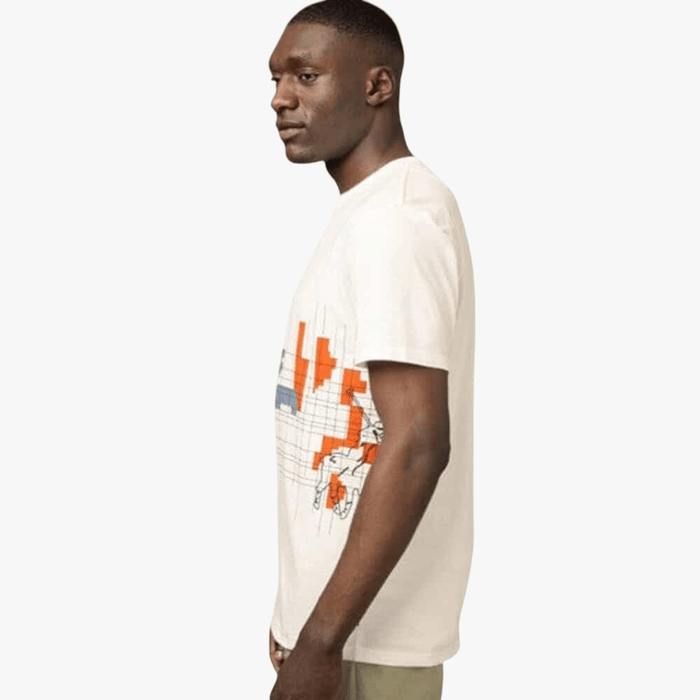 Polo Mens Distorted Printed Short Sleeve Tee Off White | Polo