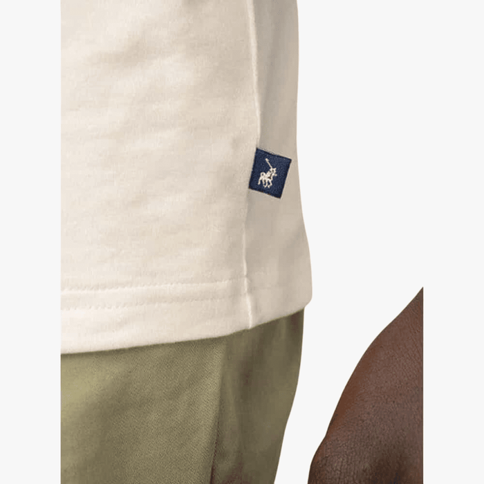 Polo Mens Distorted Printed Short Sleeve Tee Off White | Polo