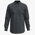 Polo Mens Essential Sateen Long Sleeve Shirt Charcoal | Polo