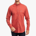 Polo Mens Jason Long Sleeve Shirt Brick Polo