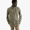 Polo Mens Jason Long Sleeve Signiture Shirt Khaki Polo